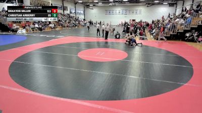157 lbs Champ. Round 1 - Braxton Miller, West Liberty vs Christian Arberry, Marian