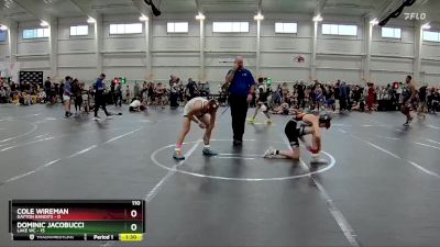 110 lbs Round 9 (10 Team) - Dominic Jacobucci, Lake WC vs Cole Wireman, Dayton Bandits