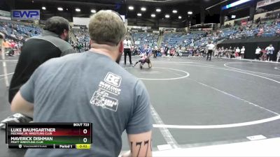 55 lbs Champ. Round 2 - Maverick Dishman, Pratt Wrestling Club vs Luke Baumgartner, Mulvane Jr. Wrestling Club