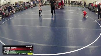75 lbs Semis & 1st Wrestleback (8 Team) - Kinsler Brown, Team Texas vs Wyler Allen, Oklahoma Elite Orange
