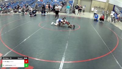 12U Boys - 74 lbs Cons. Round 7 - Grant Lottmann, Greater Heights Wrestling Club vs Tanner McCray-Bey, Rampage Wrestling