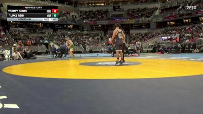 144 lbs Semifinal - Luke Reid, Valparaiso vs Tommy Gibbs, Brownsburg