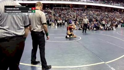 2A 113 lbs Quarterfinal - Jordan Miller, Seaforth High School vs Bryan Morrison, West Stokes