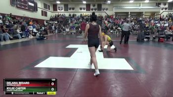 130 lbs Cons. Round 1 - Delaina Bedard, Waterloo West vs Rylee Carter, Louisa-Muscatine