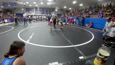 46 lbs Rr Rnd 5 - Axle Hatcher, Harrah Little League Wrestling vs Azayla Mitchell, El Reno Wrestling Club