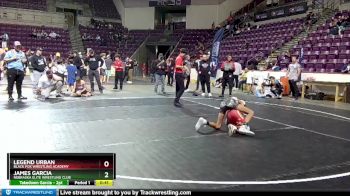 92 lbs Cons. Semi - Legend Urban, Black Fox Wrestling Academy vs James Garcia, Nebraska Elite Wrestling Club