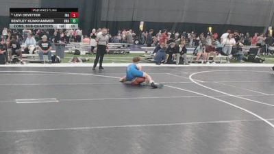 126 lbs Cons. Sub-quarters - Levi DeVetter, Ironhawk Wrestling Academy vs Bentley Klinkhammer, Heartland Wrestling Academy