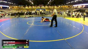 106 lbs Cons. Round 4 - Peyton Durham, West-Oak vs Damel Martinez, Miami Southridge Hs