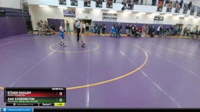 105 lbs Semifinal - Dax Edgeington, Shoshoni Junior High School vs Ethan Haslem, Rocky Mountain