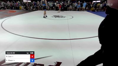 157 lbs Cons 64 #2 - Ryker Cox, NY vs Ewan Olson, PA