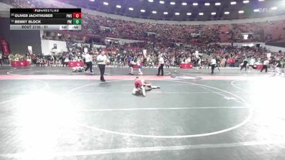 91 lbs Cons. Round 4 - Oliver Jachthuber, Princeton Wrestling Club vs Benny Block, Prescott