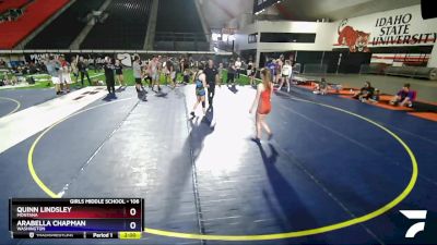 106 lbs Cons. Round 2 - Quinn Lindsley, Montana vs Arabella Chapman, Washington