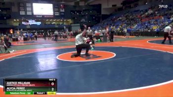 100 lbs Champ. Round 1 - Alycia Perez, Glen Ellyn (Glenbard West) vs Justice Milligan, Gibson City (G.C.-Melvin-Sibley)