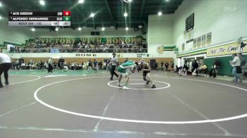 132 lbs Cons. Round 5 - Alfonso Hernandez, Cajon vs Ace Gibson, Simi Valley