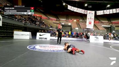 Intermediate Boys - 77 lbs Cons. Round 4 - Cruz Allen vs Luis Madera, Southwest Stallions Wrestling Club