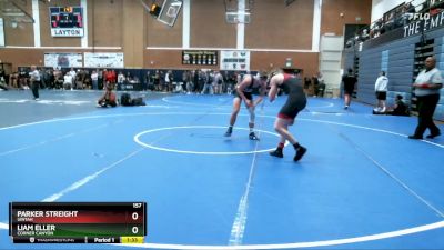 157 lbs Quarterfinal - Parker Streight, Uintah vs Liam Eller, Corner Canyon