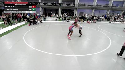 Junior Girls - 145 lbs Cons. Round 4 - Maia Dolinar, Piper Wrestling Club vs Diana Gaie, Doomsday Wrestling Club