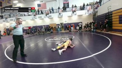 84 lbs Cons. Semi - Cohen Williams, Cody Middle School vs Fletcher Lewis, Thermopolis