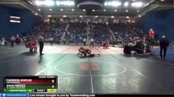 152 lbs Champ. Round 1 - Cameron Simpler, Appoquinimink vs Evan Mendez, St Joseph Metuchen