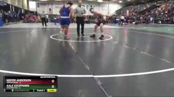 220 lbs Quarterfinals (8 Team) - Keifer Anderson, Broken Bow vs Kale Kaufmann, Bennington