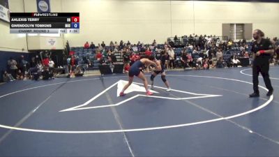 138 lbs Champ. Round 2 - Gwendolyn Tomkins, Menlo Oak Squad vs Ahlexis Terry, Unattached