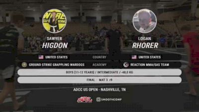 Sawyer Higdon vs Logan Rhorer 2026 ADCC Nashville Open