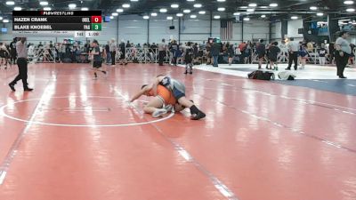 130 lbs Round 1 - 9:00am Friday - Blake Knoebel, PA Gold vs Hazen Crank, Oklahoma Elite