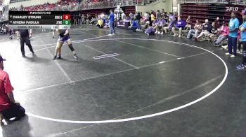 138 lbs Cons. Round 3 - Charley Strunk, Norris Wrestling Club - Girls vs Athena Padilla, Junior Titans Wrestling Club