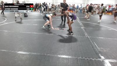 157 lbs Cons. Semi - Jayden Hawkins, SWA Slate Wrestling Academy vs Idris Muhammad, MBCRD Youth Wrestling Club