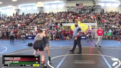 150 lbs Semifinal - Harper Hakes, GREENON vs Rebecca Yantes, Elgin Youth Wrestling