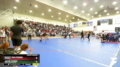 150 lbs Champ. Round 1 - Jacob Hanna, South High School vs Wyatt Van Fossen, Etiwanda