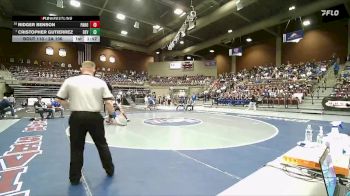 2A 106 lbs Quarterfinal - Cristopher Gutierrez, Beaver vs Ridger Benson, Parowan
