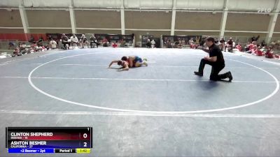 138 lbs Round 3 (8 Team) - Clinton Shepherd, Indiana vs Ashton Besmer, California