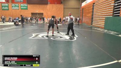 141 lbs Champ. Round 2 - Adam Duong, Rio Hondo College vs Satya Jain, Moorpark College