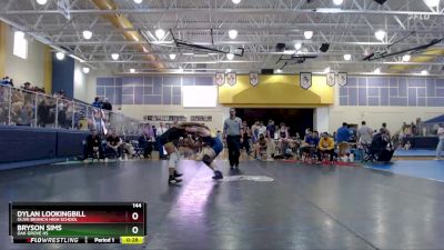 144 lbs 5th Place Match - Bryson Sims, Oak Grove HS vs Dylan Lookingbill, Olive Branch High School