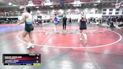 145 lbs Cons. Round 3 - Jayden Lange, Dakota Wesleyan vs Hailee Crosland, Baker University