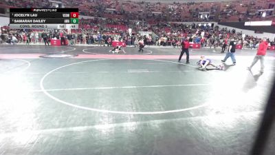 85 lbs Cons. Round 3 - Samarah Dailey, Askren Wrestling Academy vs Jocelyn Lau, Victory School Of Wrestling