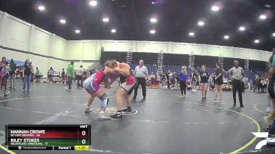 Round 3 (4 Team) - Hannah Crowe, SC Lady Reapers vs Riley Stokes, Relentless Wrestling