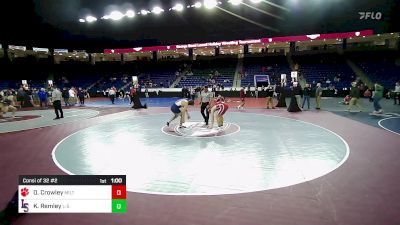 165 lbs Consi Of 32 #2 - Owen Crowley, Milton vs Kellen Remley, Lincoln-Sudbury (HS)