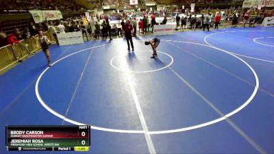 119 lbs Cons. Round 3 - Brody Carson, Sunkist Kids/Monster Garage vs Jeremiah Rosa, Firebaugh High School Wrestling