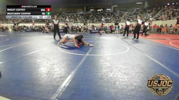 110 lbs Quarterfinal - Rhiley Coffey, Marlow Outlaws vs BRAYLEIGH COOPER, Shelton Wrestling Academy