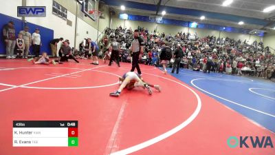 43 lbs Final - Kainen Hunter, Vian Wrestling Club vs Rafe Evans, Tiger Trained Wrestling