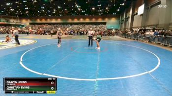 126 lbs Champ. Round 2 - Draven Johns, Caldwell vs Christian Evans, Granite Bay