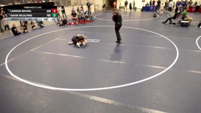 10U - 63 lbs Cons. Round 3 - Gavin McAlpine, Pinnacle Wrestling Club vs Landon Michel, New Prague Wrestling