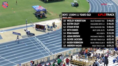 Boys' 1500m, Finals 2 - Age 11