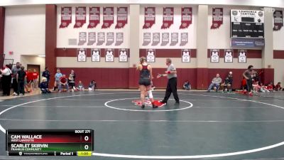 130 lbs Cons. Round 3 - Cam Wallace, West Lafatette vs Scarlet Skirvin, Franklin Community