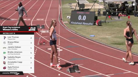 Women's 400m, Finals 10
