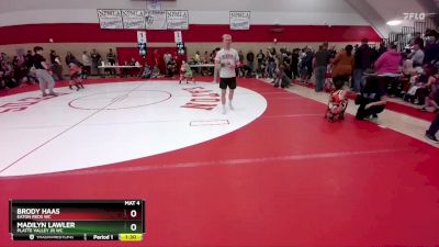 61-63 lbs Round 4 - Brody Haas, Eaton Reds WC vs Madilyn Lawler, Platte Valley Jr WC