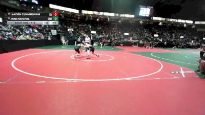 114 lbs Cons. Round 3 - Jake Hatchel, CPWA vs Landen Cunningham, NA