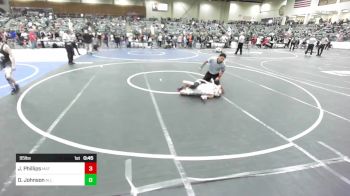 95 lbs 2nd Place - Jackson Phillips, Mat Time vs Diesel Johnson, All In Wr Acd